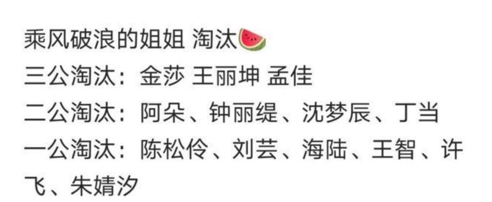 浪姐复活名单曝光 网曝《浪姐》复活赛踢馆名单